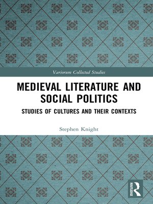 cover image of Medieval Literature and Social Politics